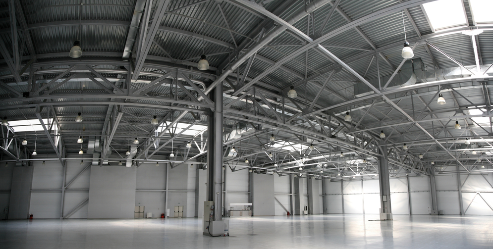 hangar warehouse panorama